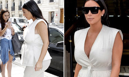 Kim Kardashian, thoi trang Kim Kardashian, ngoi sao truyen hinh thuc te Kim Kardashian, Kim Kardashian mang bau, Kim Kardashian ho noi y, tin tuc sao