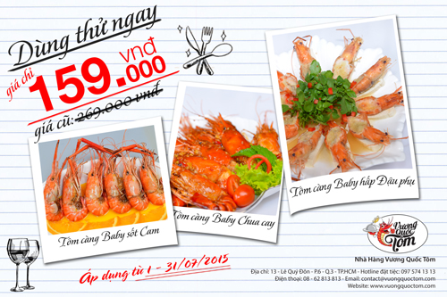 vuong-quoc-tom-227-1-ngoisao 10 Vương Quốc Tôm, Nhà hàng hải sản Vương Quốc Tôm, Hải sản Vương Quốc Tôm, Vương Quốc Tôm khuyến mại