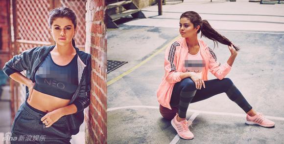 Selena Gomez, Selena Gomez khỏe khoắn, Selena Gomez trang phục thể thao, Selena Gomez da bánh mật, Selena Gomex da nâu, ảnh Selena Gomez