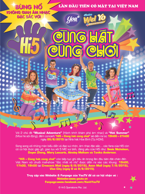 Nhóm nhạc kịch Hi5, Hi5 – Cùng hát cùng chơi, Todaytv