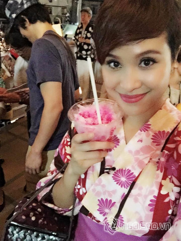 phương mai,phương mai diện Yukata,phương mai sang nhật bản công tác,phương mai dự lễ hội đèn lồng