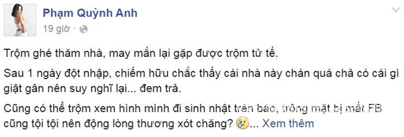 pham quynh anh, pham quynh anh bi trom ghe tham, pham quynh anh bi hack facebook, anh pham quynh anh, chong pham quynh anh, ca si pham quynh anh, tin tuc sao