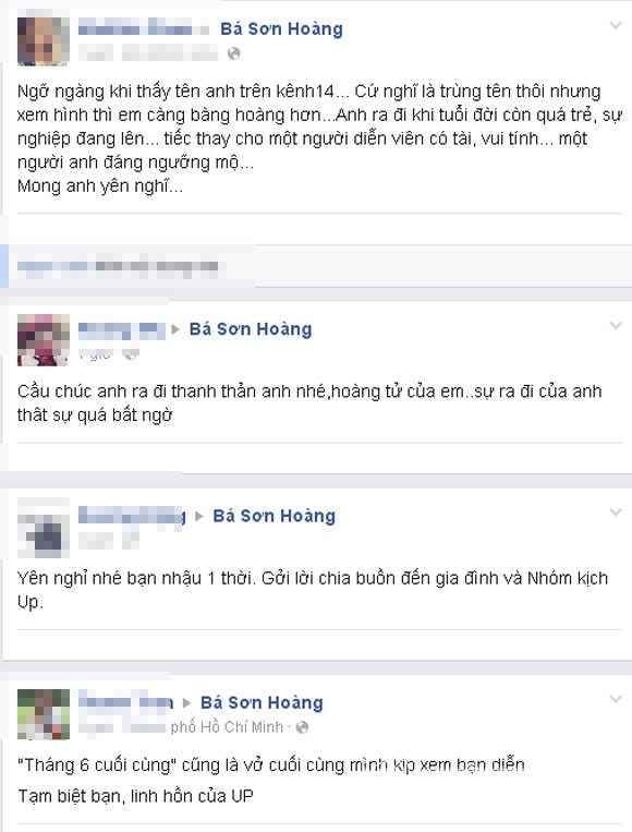 hoàng bá sơn,hoàng bá sơn qua đời,nam diễn viên hoàng bá sơn qua đời