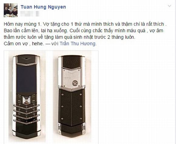 vợ Tuấn Hưng, vợ Tuấn Hưng mua điện thoại tặng chồng, Tuấn Hưng, gia đình Tuấn Hưng, tin ngoi sao