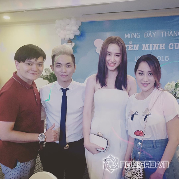Khánh Thi, Khánh Thi - Phan Hiển, Khánh Thi sinh con trai, vợ chồng Khánh Thi làm tiệc đầy tháng cho con trai