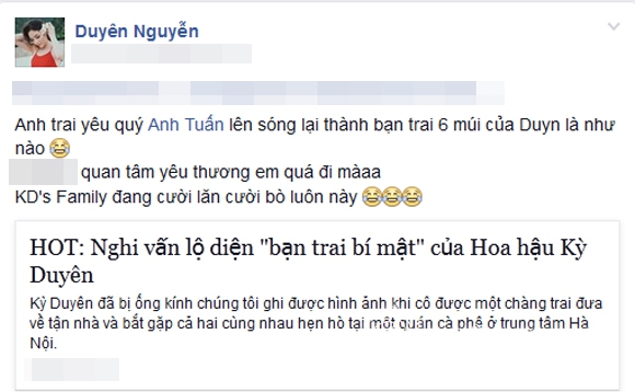Hoa hậu Kỳ Duyên,Nguyễn Cao Kỳ Duyên, Hoa hậu Kỳ Duyên lần đầu lộ diện sau tin đồn,tin đồn bạn trai của Hoa hậu Kỳ Duyên,bạn trai bí mật của Hoa hậu Kỳ Duyên
