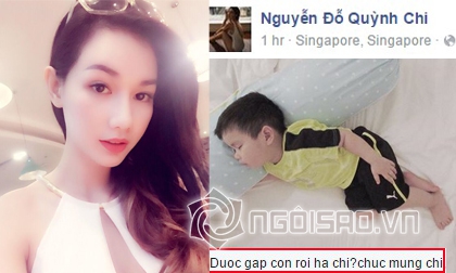 Quỳnh Chi,Quỳnh Chi chưa gặp con trai,Quỳnh Chi mong được gặp con trai,con trai Quỳnh Chi,con trai Quỳnh Chi tại Singapore