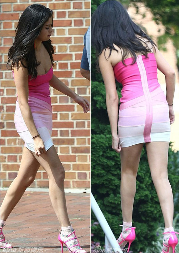 Selena Gomez,Selena Gomez o ép vòng một,Selena Gomez trên phim trường,Selena Gomez gợi cảm