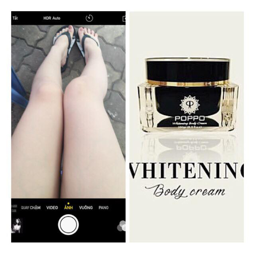Hotgirl Bella, mỹ phẩm Poppo, Sữa tắm trắng, Poppo whitetening body cream
