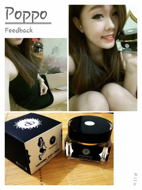 Hotgirl Bella, mỹ phẩm Poppo, Sữa tắm trắng, Poppo whitetening body cream