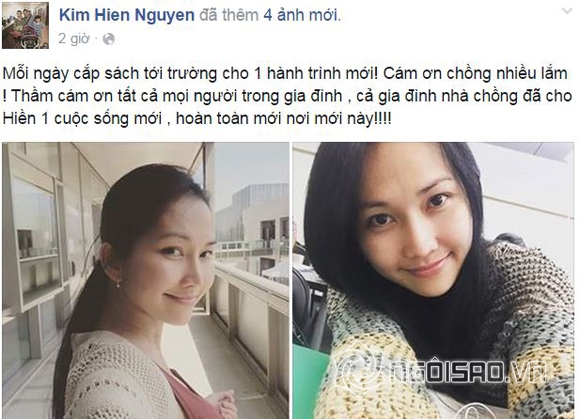 Kim Hiền, diễn viên Kim Hiền, gia đình Kim Hiền, con Kim Hiền, Kim Hiền trên đất Mỹ, Kim Hiền định cư trên đất mỹ, Kim Hiền cắp sách tới trường, sao việt