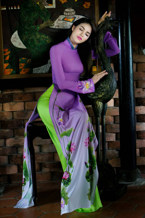 Áo dài Ngô Nhật Huy, BST áo dài Hoa việt, Thời trang Ngô Nhật Huy, Tin ngôi sao, Sao việt