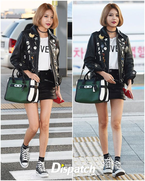 Soo Young,Soo Young đôi chân ngọc ngà,Soo Young khoe cặp đôi thon thả,Soo Young ở sân bay,sao hàn,sao hàn cặp đùi mật ong