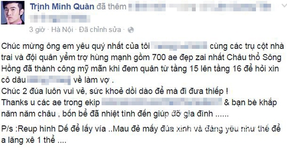 Minh Quân, ca sĩ Minh Quân, ca sĩ Minh Quân là lễ ăn hỏi, Minh Quân lấy vợ, lễ ăn hỏi của Minh Quân, Minh Quân lê xe hoa, bai hát hay của Minh Quân, sao việt