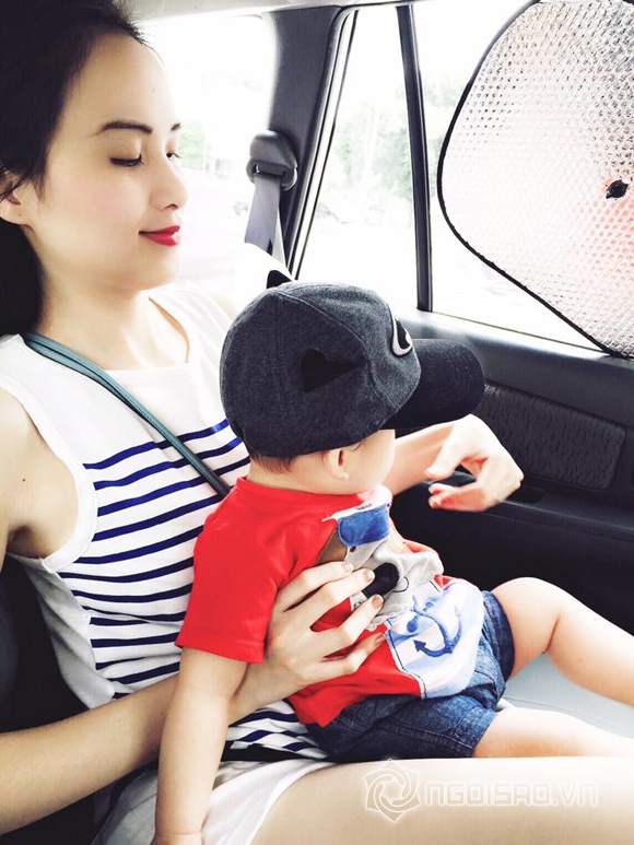 Diễm Hương, Hoa hậu Diễm Hương, Diễm Hương và con trai, con trai Diễm Hương, Diễm Hương khoe con trai, chồng Diễm Hương, sao việt 
