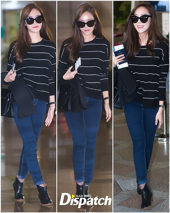 Jessica,cựu thành viên nhóm SNSD,SNSD,Jessica ăn mặc đơn giản,Jessica đẹp rạng ngời ở sân bay,Jessica trên đường đi Nhật Bản,Jessica nổi bật tại sân bay,sao Hàn