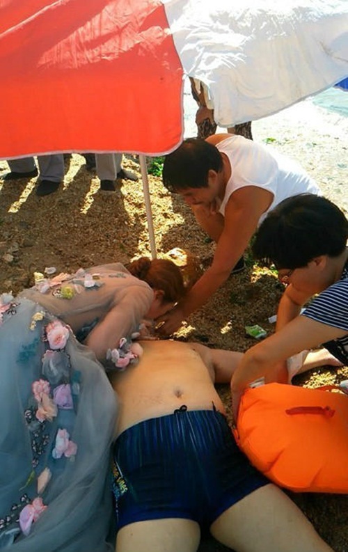 gác việc cưới cứu người, cô dâu cứu người đuối nước, đuối nước ở trung quốc