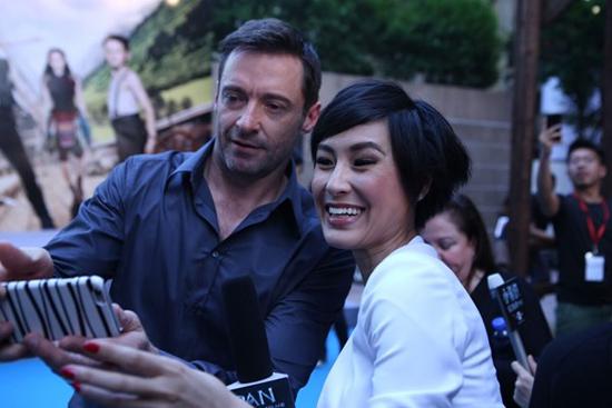 Kathy Uyên, Kathy Uyên ở hồng kông, Kathy Uyên và tài tử Hugh Jackman, Kathy Uyên họp báo phim Pan & vùng đất Neverland, công chiếu phim Pan & vùng đất Neverland, Pan & vùng đất Neverland, sao việt