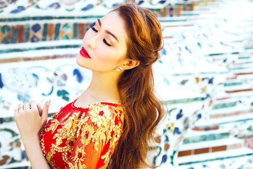 Xuân Nguyễn, Diễn viên Xuân Nguyễn, Áo dài Ngọc Long, Sao Việt