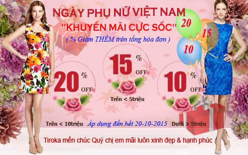 Tiroka, Thời trang Tiroka, Tiroka khuyến mại, Hàng hiệu Tiroka