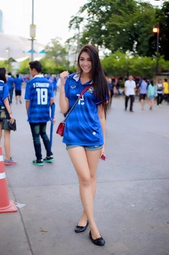 nữ CĐV Thái Lan xinh đẹp, hotgirl, xinh đẹp, Wariya Wongputtha