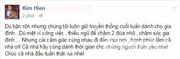 Kim Hiền, chồng Kim Hiền, con của Kim Hiền, vợ chồng Kim Hiền, Kim Hiền và hai con