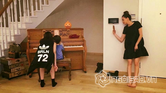 Hà Hồ,Hồ Ngọc Hà,Hà Hồ nhí nhảnh mở tiệc đón Halloween,Hà Hồ đón Halloween cùng con trai,Hà Hồ mở tiệc cùng con trai Subeo,con trai Hà Hồ,sao Việt