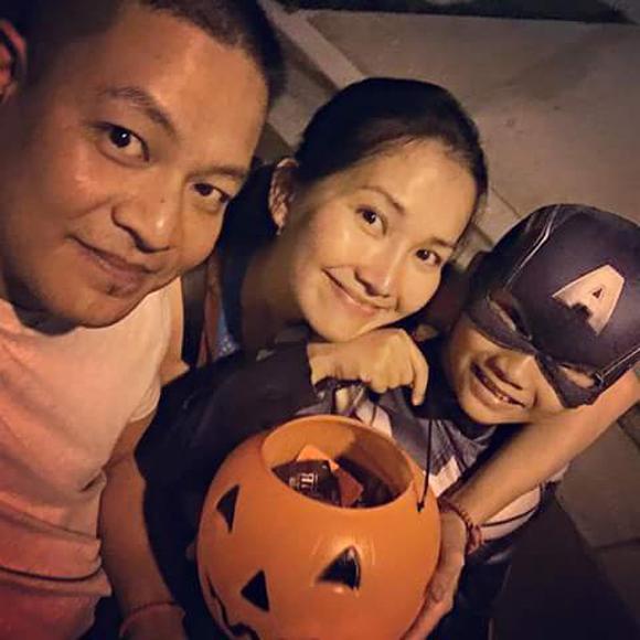 Kim Hiền, Kim Hiền đón Halloween, Gia đình Kim Hiền, Gia đình Kim Hiền đón Halloween, Halloween, diễn viên Kim Hiền, Kim Hiền tại mỹ, sao việt