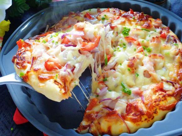 Pizza tôm, Pizza tôm ngon khó cưỡng, cách làm pizza tôm, cách làm pizza, món ngon