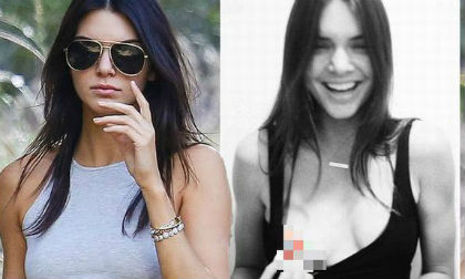 sao Hollywood,em gái Kim,Kendall Jenner,em gái Kim thả rông,em gái Kim bấm khuyên ngực
