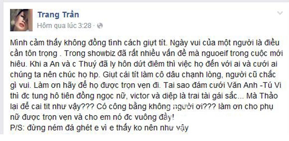 Ngọc Thúy, Cựu người mẫu Ngọc Thúy , Ngọc Thúy khẩu chiến Trang Trần, người mẫu Ngọc Thúy , ngọc thúy hăm rọa chồng , ngôi sao, scandal, sao Việt