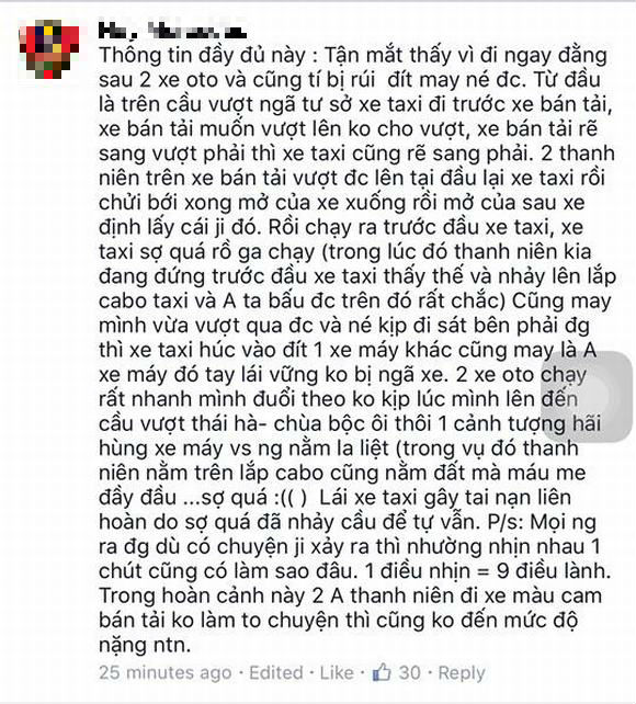 taxi đâm hàng loạt xe máy, taxi, taxi đâm xe máy trên cầu vượt, taxi đâm xe trên cầu vượt, tài xe taxi nhảy cầu tự tử, tin, bao