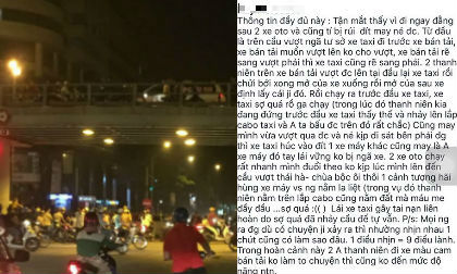 Vụ tai nạn ở cầu vượt Thái Hà, vụ taxi gây tại nạn, taxi gây tai nạn trên cầu vượt, Thái Hà, tai nạn