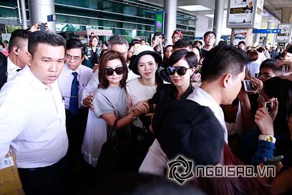 sao TVB, Xa Thi Mạn, Xa Thi Mạn sang Việt Nam, Xa Thi Mạn gây náo loạn sân bay, Lý Nhã Kỳ giản dị ra sân bay đón Xa Thi Mạn