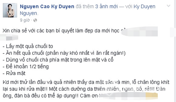 mc kỳ duyên,mc kỳ duyên chia sẻ cách làm đẹp với chuối,mc kỳ duyên và mỹ tâm,mc kỳ duyên bên bạn trai,sao hải ngoại,sao việt,ca sĩ việt