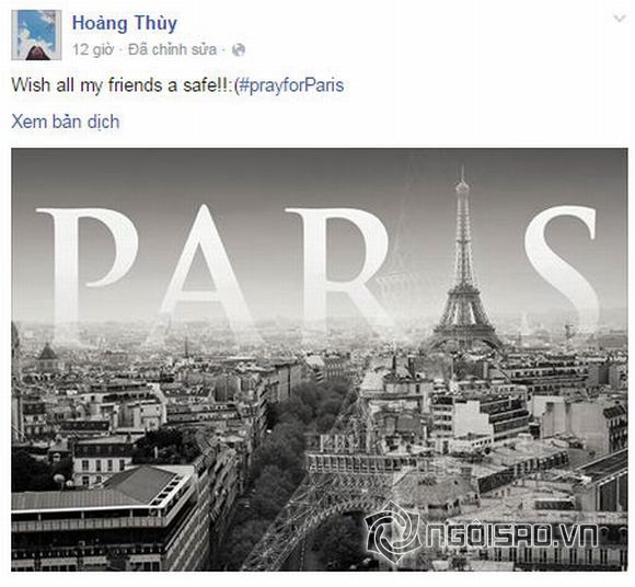 khủng bố ở Paris, chia sẻ nỗi đau với khủng bố ở paris, sao việt, sao việt cầu nguyện cho paris, nạn nhân khủng bố ở Paris, tin, bao