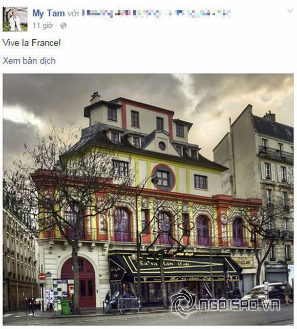 khủng bố ở Paris, chia sẻ nỗi đau với khủng bố ở paris, sao việt, sao việt cầu nguyện cho paris, nạn nhân khủng bố ở Paris, tin, bao