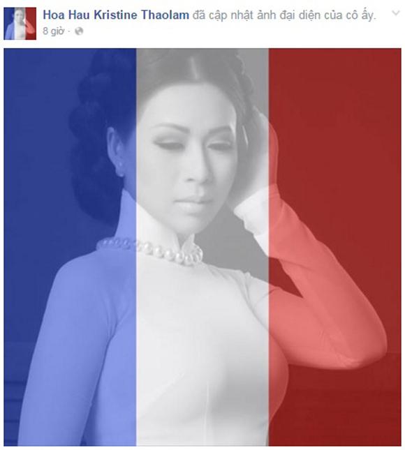 Đổi hình đại diện cầu nguyện cho nước Pháp, Sao Việt, Đặng Thu Thảo, Nam vương Tùng Ngô