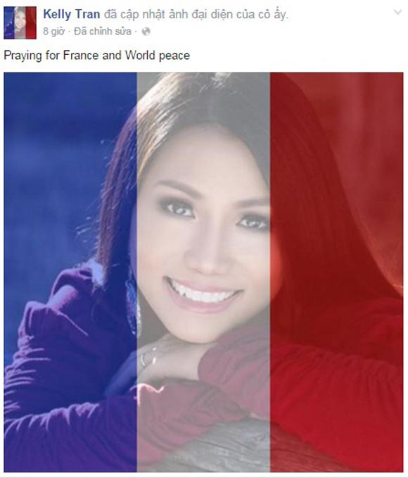 Đổi hình đại diện cầu nguyện cho nước Pháp, Sao Việt, Đặng Thu Thảo, Nam vương Tùng Ngô