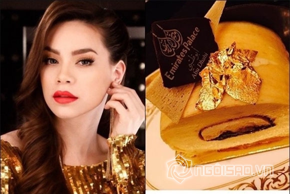 hà hồ,hà hồ khoe bánh dát vàng,hà hồ nghỉ dưỡng dubai,scandal của hà hồ,hà hồ và đại gia kim cương