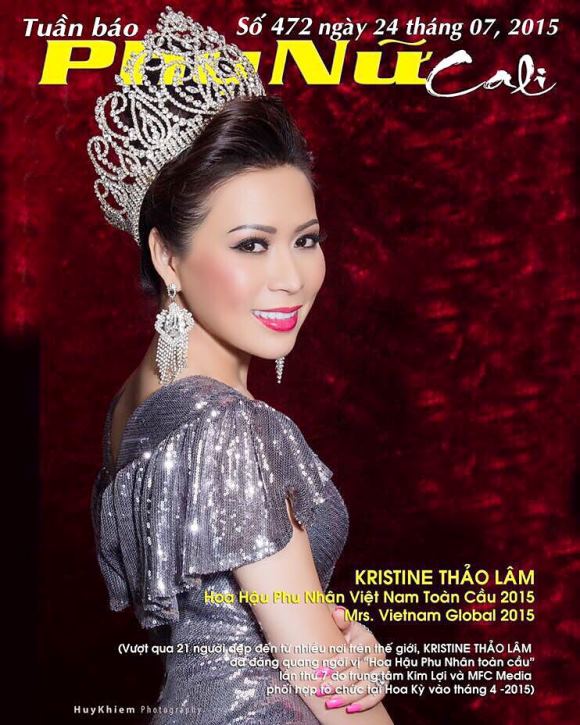 Kristine Thảo Lâm , Hoa hậu Kristine Thảo Lâm, Hoa hậu Phu nhân toàn cầu 2015, Sao Việt