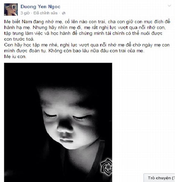 Dương Yến Ngọc, chồng Dương Yến Ngọc, Dương Yến Ngọc ly hôn chồng, con Dương Yến Ngọc, sao Việt