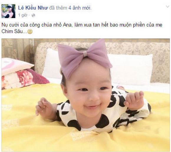 con gái lê kiều như, lê kiều như, con gái lê kiều như xinh như công chúa, con gái lê kiều như điệu đà, lê kiều như tung ảnh con gái, tin, bao