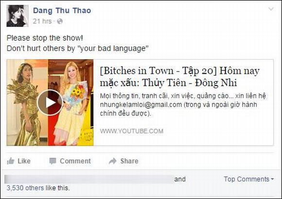 MC Thùy Minh, Bitches in town, sao việt, sao việt nói về Bitches in town, Hà Anh, Thân Thúy Hà, Đặng Thu Thảo, Đông Nhi