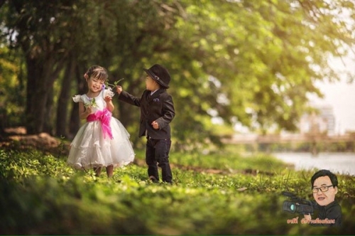 tổ chức cưới choặp sinh đôi 3 tuổi, cặp sinh đôi cưới, đám cưới nhí