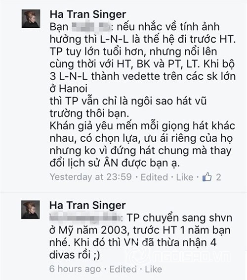 trần thu hà, ca sĩ Trần Thu Hà, Thu Phương, Trần Thu Hà đá đểu Thu Phương, sao Việt