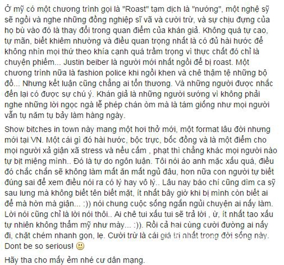 Dương Triệu Vũ, Dương Triệu Vũ  và MC Thùy Minh, Những kẻ lắm lời, ekip những kẻ lắm lời, Dương Triệu Vũ bênh vực MC Thùy Minh, sao việt 