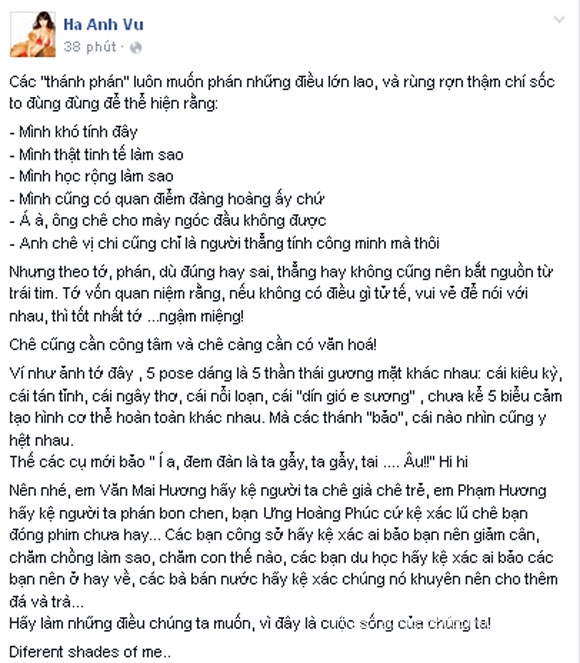 hà anh,hà anh bênh vực phạm hương,phạm hương giành chỗ,siêu mẫu hà anh,sao việt,hoa hậu việt