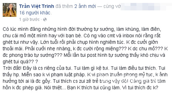 việt trinh,việt trinh bức xúc,việt trinh trẻ trung,sao việt,việt trinh tóc ngắn