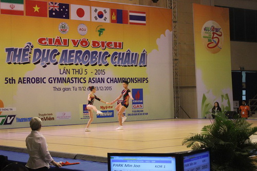 Vũ Thị Hương, Lâm Quang Nhật, Giải Vô địch Thể dục Aerobic Châu Á 2015